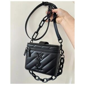 YSL Yves Saint Laurent Vanity Case Bag Black